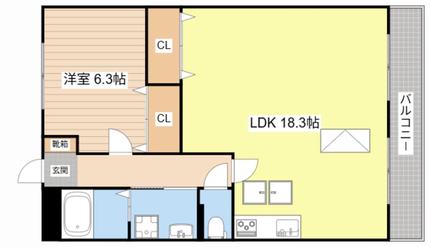 間取図 エルミナコート八日市