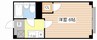 松田ハイツ 1Kの間取り
