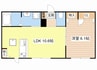 シャーメゾン　フィオリータ 1LDKの間取り
