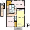 レイクアヴェニュー 2LDKの間取り