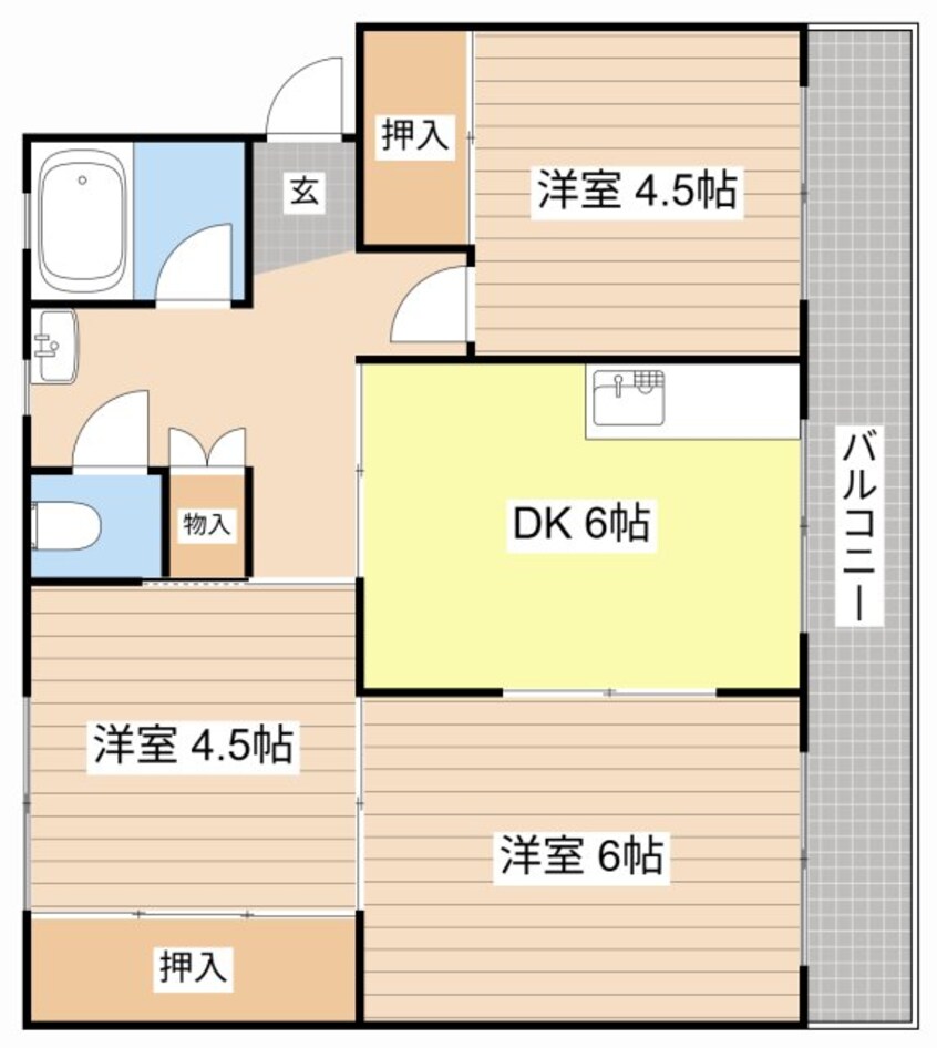 間取図 栗東グリーンハイツ2号棟