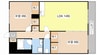 グリーン茨木 2LDKの間取り