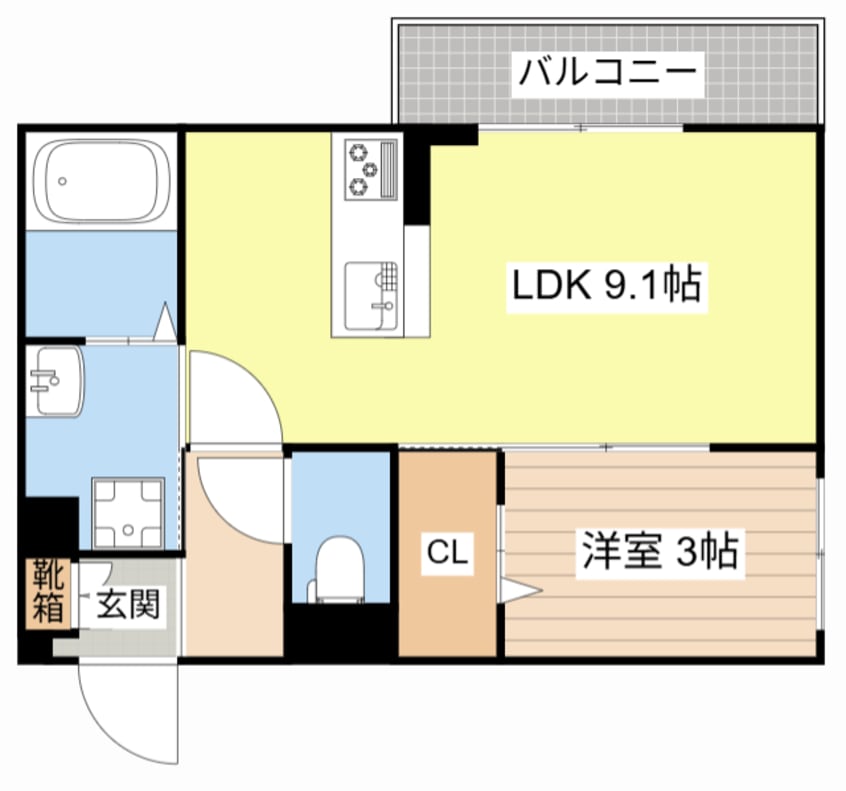 間取図 ビオット彦根　B棟