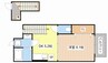 Estudio24 1DKの間取り