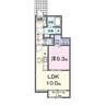ＤＫ　エステート　守山 1LDKの間取り