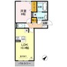 ティーガーデンレジデンス 1LDKの間取り