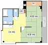 アパートメントムゲン 2DKの間取り