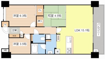 間取図 ロータリーマンション大津京レアール