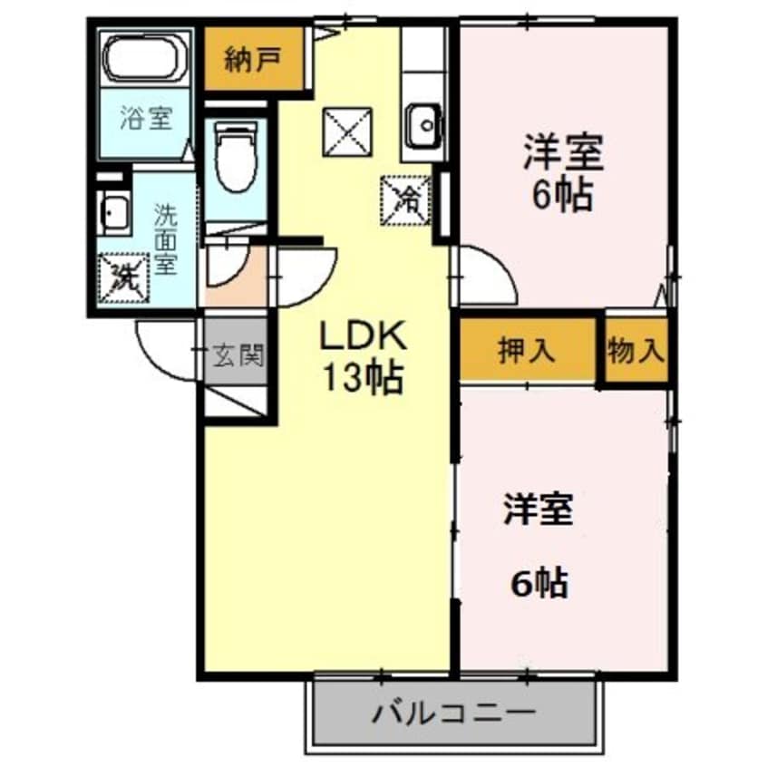 間取図 メルベーユＦ