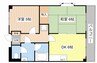 メゾン　グリーンビュー 2DKの間取り
