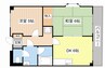 メゾン　グリーンビュー 2DKの間取り
