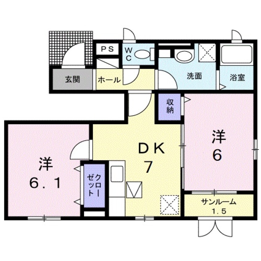 間取図 ヴァンベール・渡岸寺