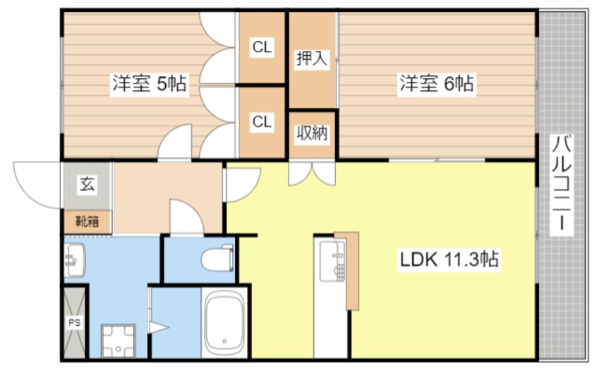 間取図 プレイス　エリエゼル