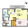 BRANSIA鷹飼町北 1LDKの間取り