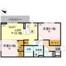 BRANSIA鷹飼町北 2LDKの間取り