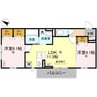 BRANSIA鷹飼町北 2LDKの間取り