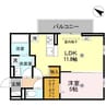 BRANSIA鷹飼町北 1LDKの間取り