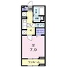 ハミルトンハウス 1Kの間取り