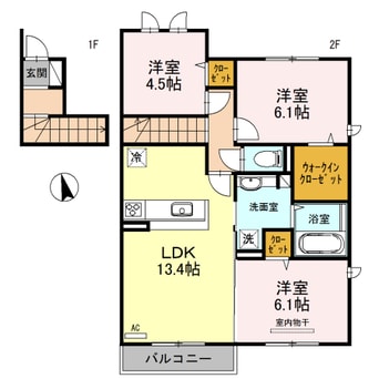 間取図 アルブル　B棟