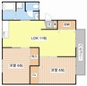 メゾンボナール 2LDKの間取り