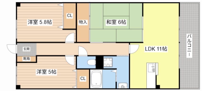 間取図 グランシャリオ２番館