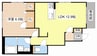 クレール 1LDKの間取り