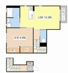 ルポゼ 1LDKの間取り