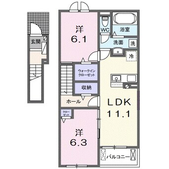 間取図 メゾンルミネ五個荘Ⅰ