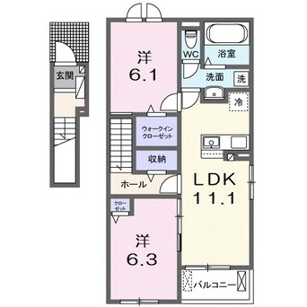 間取図 メゾンルミネ五個荘Ⅰ