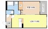 テラス　ラソ 1LDKの間取り