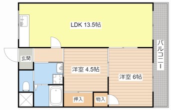 間取図 コーポ衣川