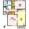 ベルカント 2DKの間取り