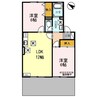 ファミーユリジェ 2LDKの間取り