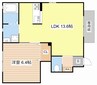 シャーメゾン　ｓｈｉｒａｔｏｒｉ 1LDKの間取り