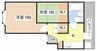 キャッスル彦根 1Kの間取り