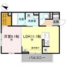 BRANSIA出町（ブランシア） 1LDKの間取り
