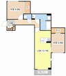 レジデンス蔵四季 2LDKの間取り