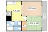 プロパティカオルA 2DKの間取り