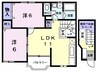 プレクール 2LDKの間取り