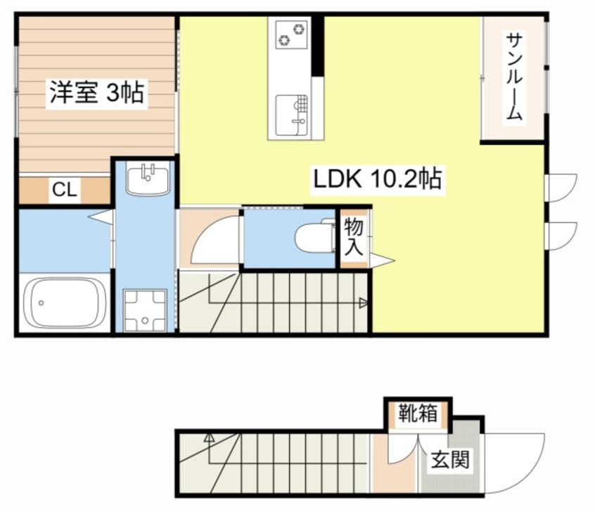 間取図 East Court Kanta