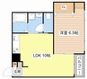 敷島第1マンション 1LDKの間取り