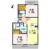 ルミエール近江 2LDKの間取り