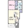 馬淵町アパート 1LDKの間取り
