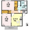 ヴェーデル　Ⅱ 2DKの間取り