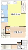 リスハルート 1LDKの間取り
