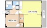 フロンティアハウス・Ｅ 1LDKの間取り