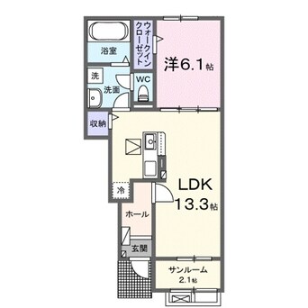 間取図 プリムローズ　K