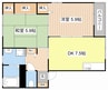 シャルマン　ドミール 2DKの間取り
