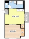 敷島第1マンション 1LDKの間取り
