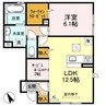 ｖｉｌｌａ 高畔（ヴィラタカデ） 1LDKの間取り